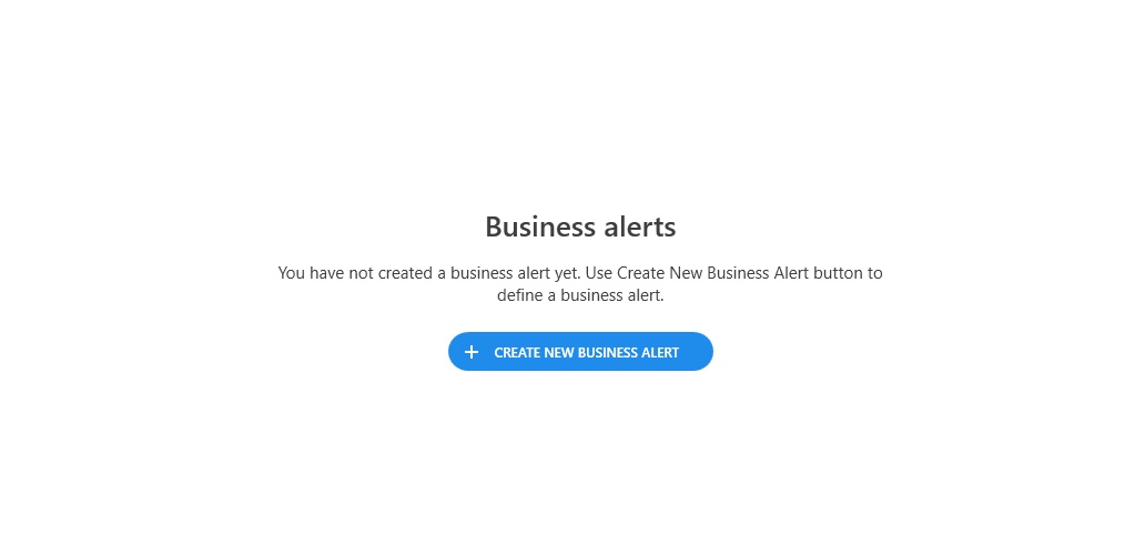 Minit Business Alert create